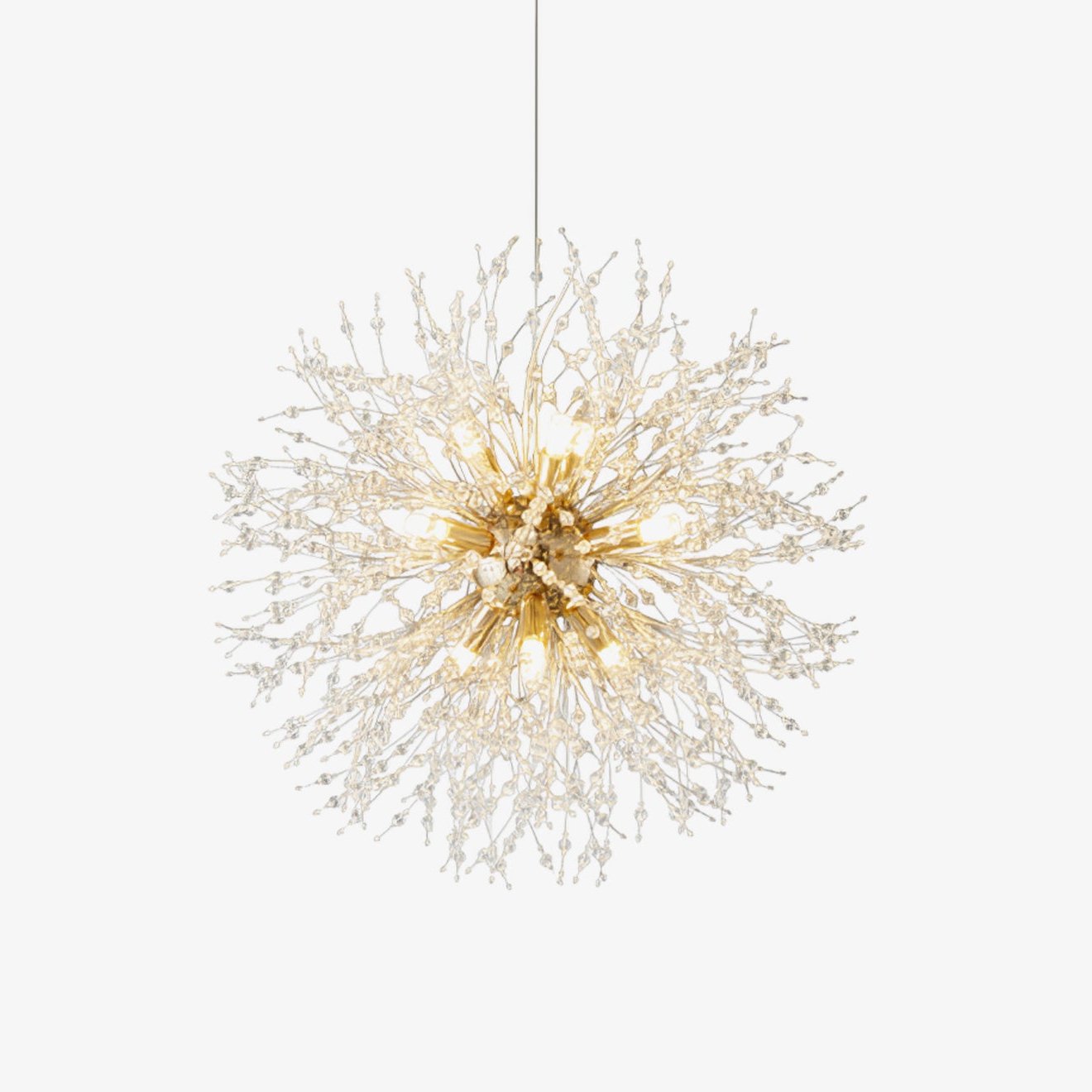 Elegant Crystal Dandelion Chandelier - Adjustable Brightness & Modern