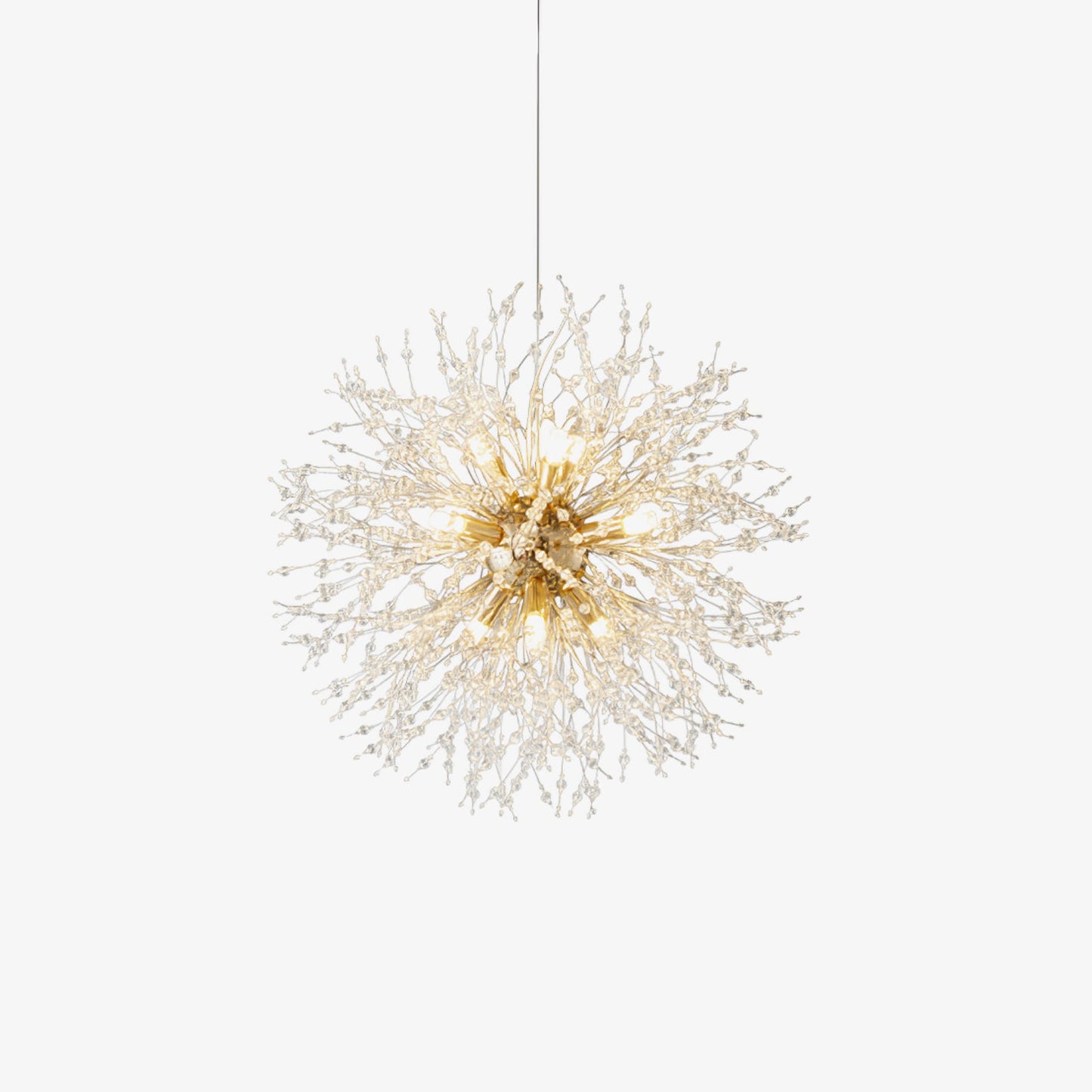 Elegant Crystal Dandelion Chandelier - Adjustable Brightness & Modern