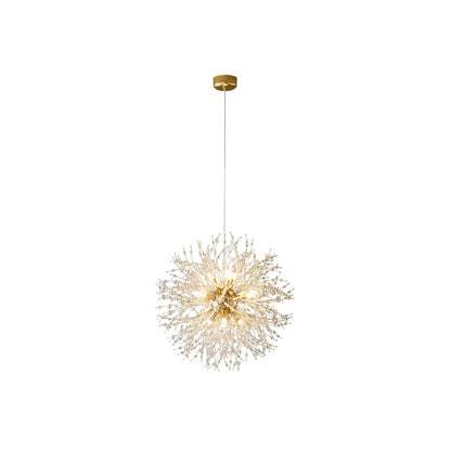 Elegant Crystal Dandelion Chandelier - Adjustable Brightness & Modern