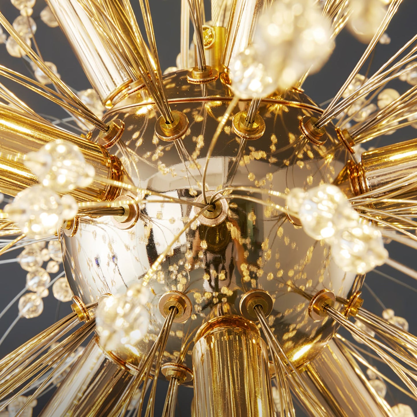Elegant Crystal Dandelion Chandelier - Adjustable Brightness & Modern