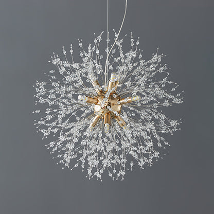 Elegant Crystal Dandelion Chandelier - Adjustable Brightness & Modern
