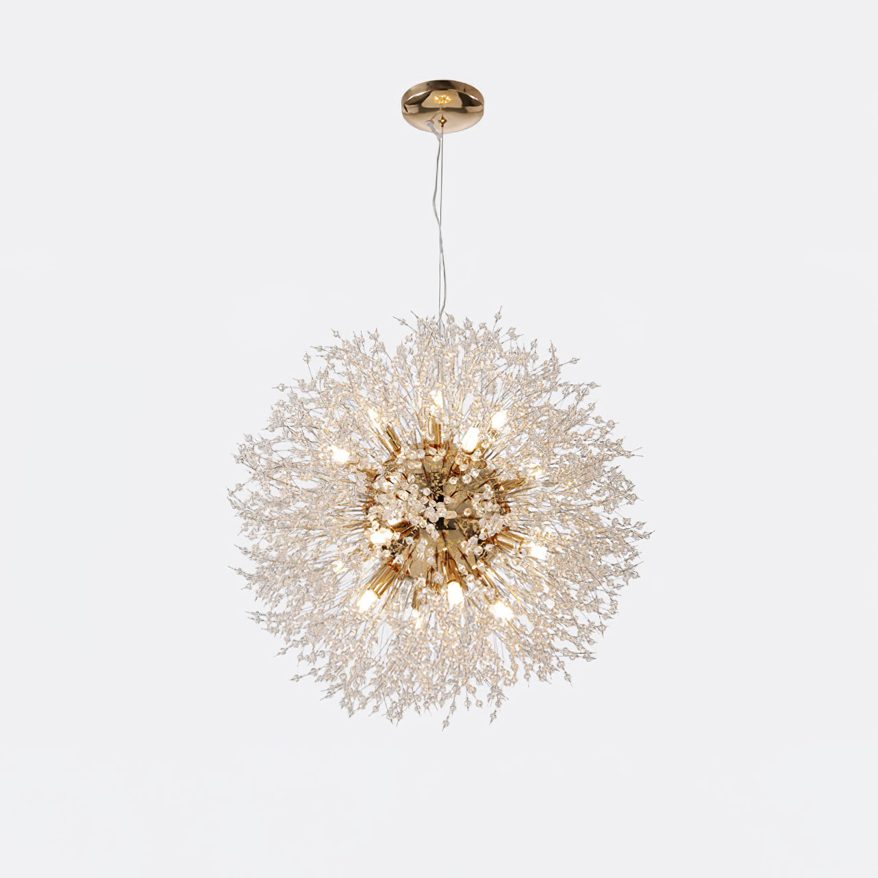 Elegant Crystal Dandelion Chandelier - Adjustable Brightness & Modern