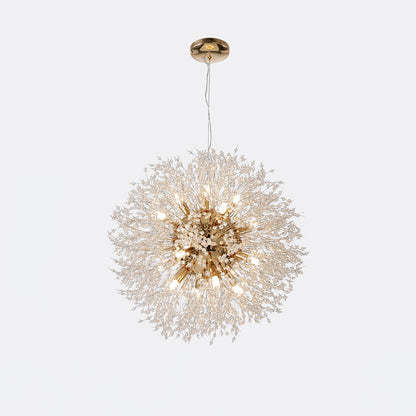 Elegant Crystal Dandelion Chandelier - Adjustable Brightness & Modern