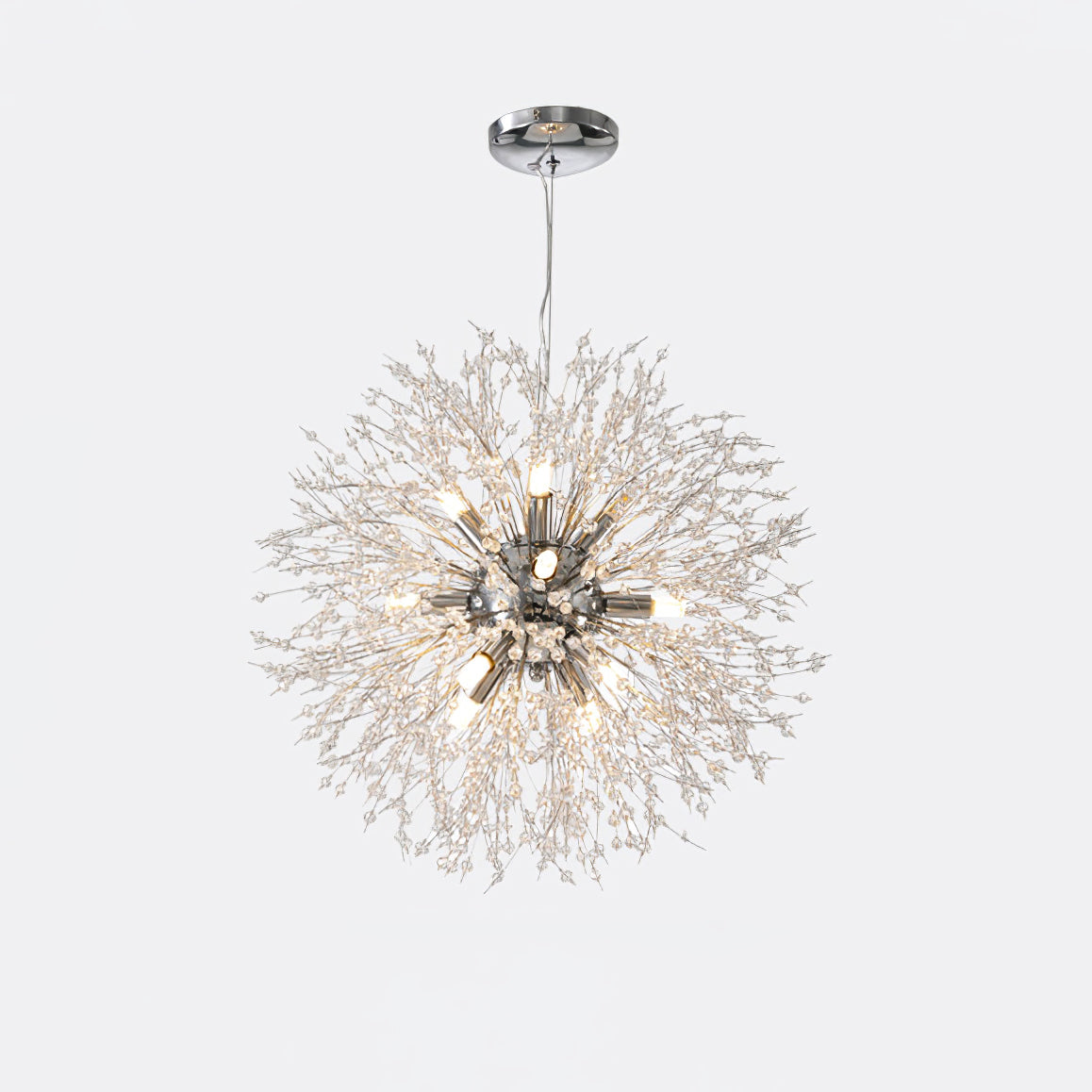 Elegant Crystal Dandelion Chandelier - Adjustable Brightness & Modern
