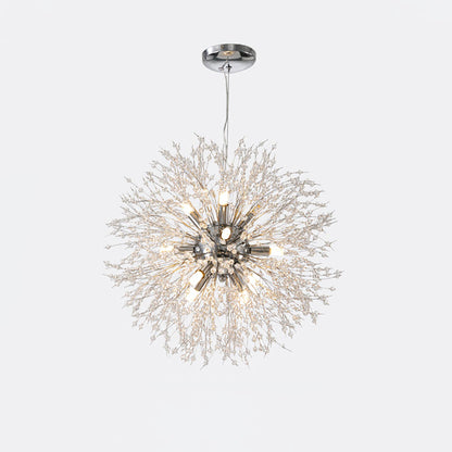 Elegant Crystal Dandelion Chandelier - Adjustable Brightness & Modern