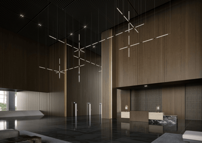 Customizable Crystal Grid Chandelier with Adjustable Lighting & Modern