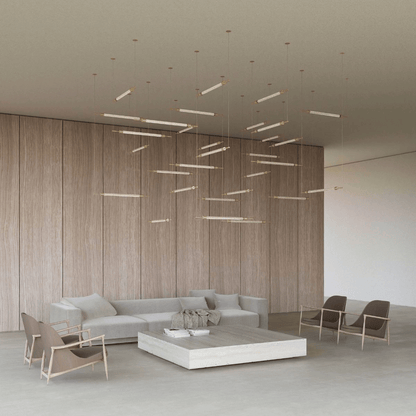 Customizable Crystal Grid Chandelier with Adjustable Lighting & Modern
