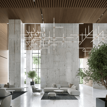 Customizable Crystal Grid Chandelier with Adjustable Lighting & Modern