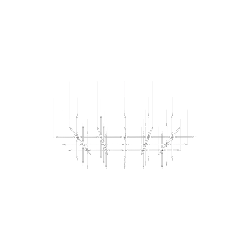 Customizable Crystal Grid Chandelier with Adjustable Lighting & Modern