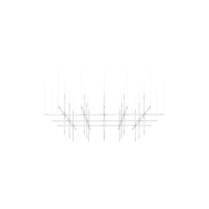 Customizable Crystal Grid Chandelier with Adjustable Lighting & Modern