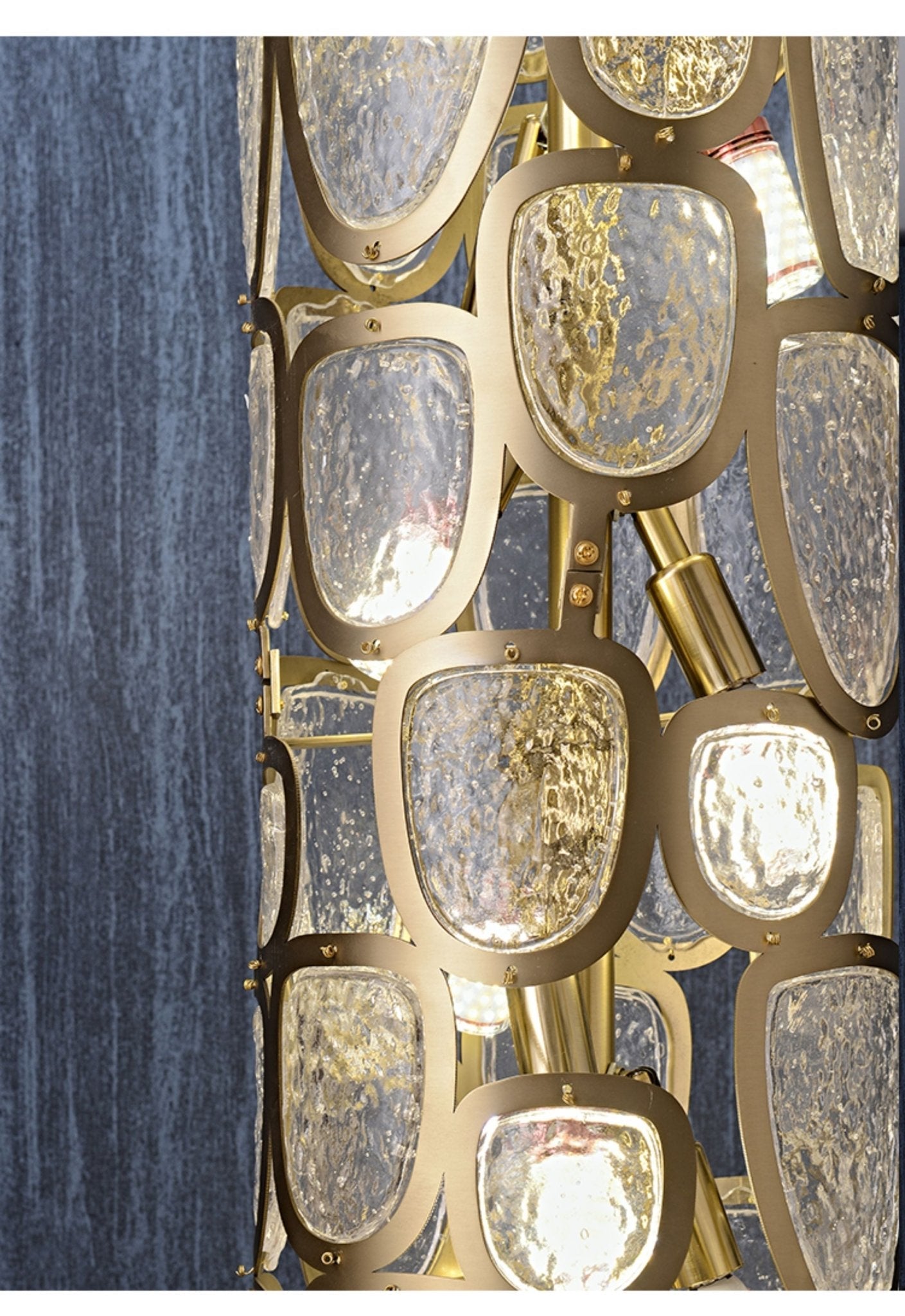 Elegant Crystal Mosaic Chandelier with Dimming Function & Easy Install