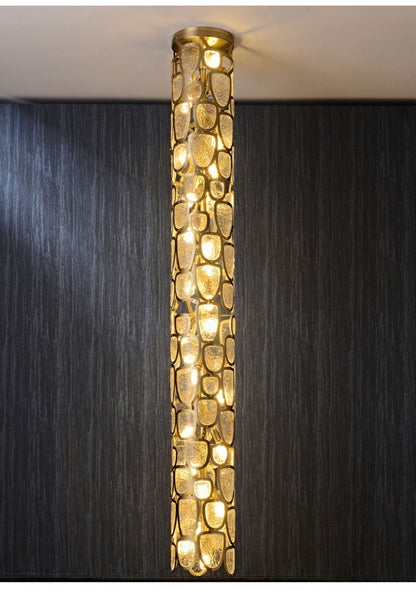 Elegant Crystal Mosaic Chandelier with Dimming Function & Easy Install