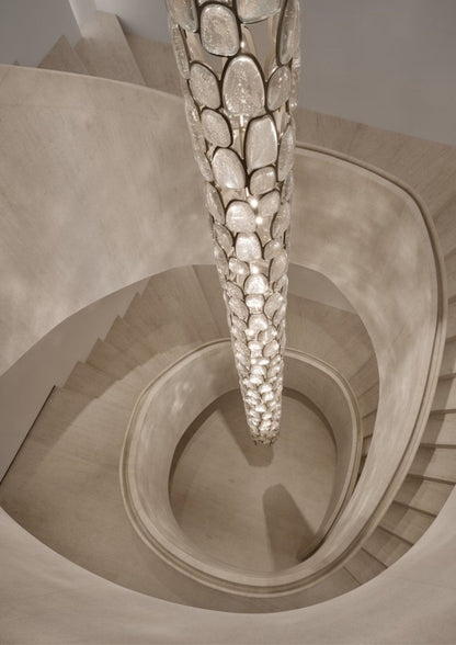 Elegant Crystal Mosaic Chandelier with Dimming Function & Easy Install