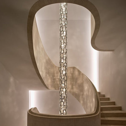 Elegant Crystal Mosaic Chandelier with Dimming Function & Easy Install