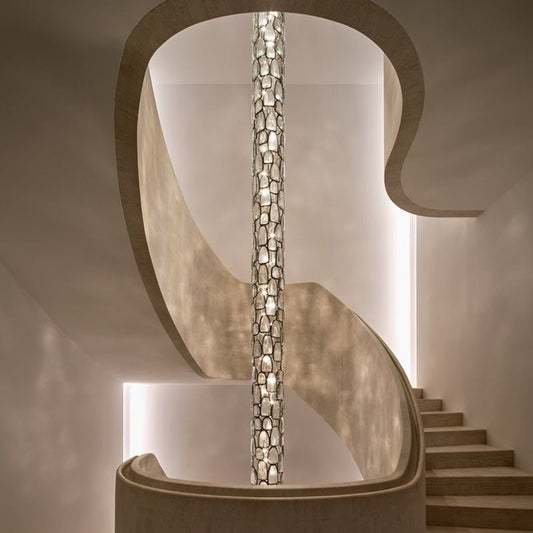 Elegant Crystal Mosaic Chandelier with Dimming Function & Easy Install
