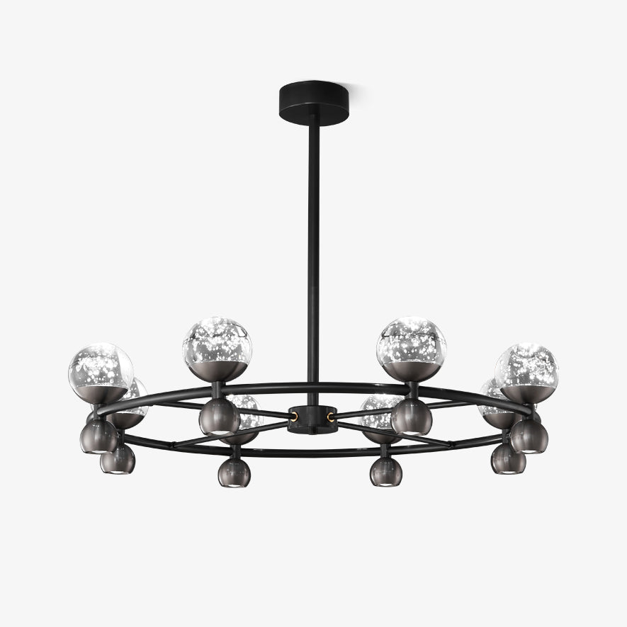 Crystal Nebula Chandelier - Elegant Lighting with Adjustable Brightnes