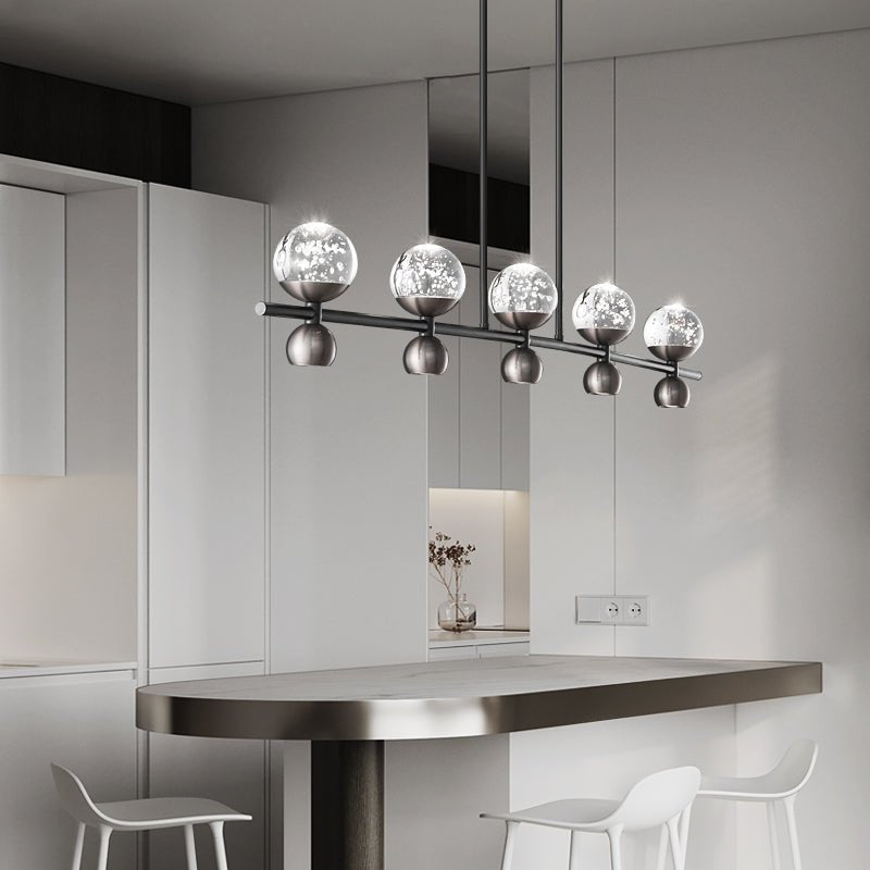 Crystal Nebula Chandelier - Elegant Lighting with Adjustable Brightnes