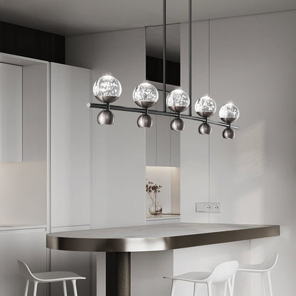Crystal Nebula Chandelier - Elegant Lighting with Adjustable Brightnes