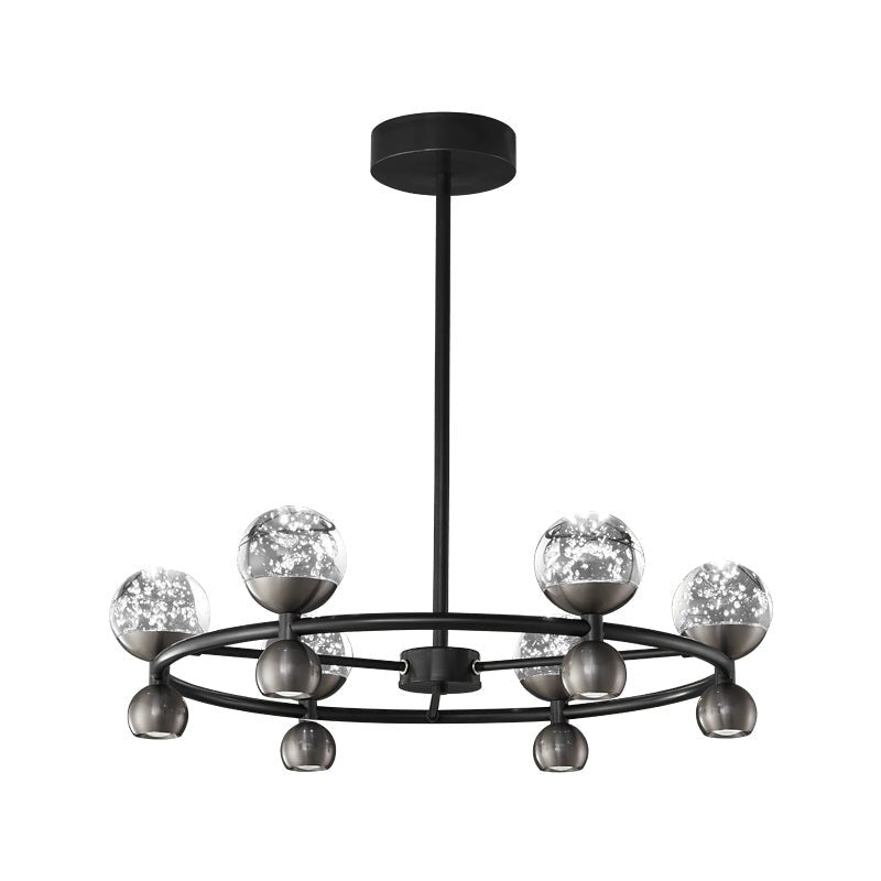 Crystal Nebula Chandelier - Elegant Lighting with Adjustable Brightnes