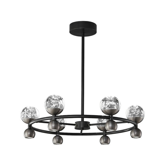 Crystal Nebula Chandelier - Elegant Lighting with Adjustable Brightnes