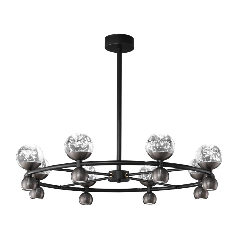Crystal Nebula Chandelier - Elegant Lighting with Adjustable Brightnes
