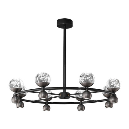 Crystal Nebula Chandelier - Elegant Lighting with Adjustable Brightnes