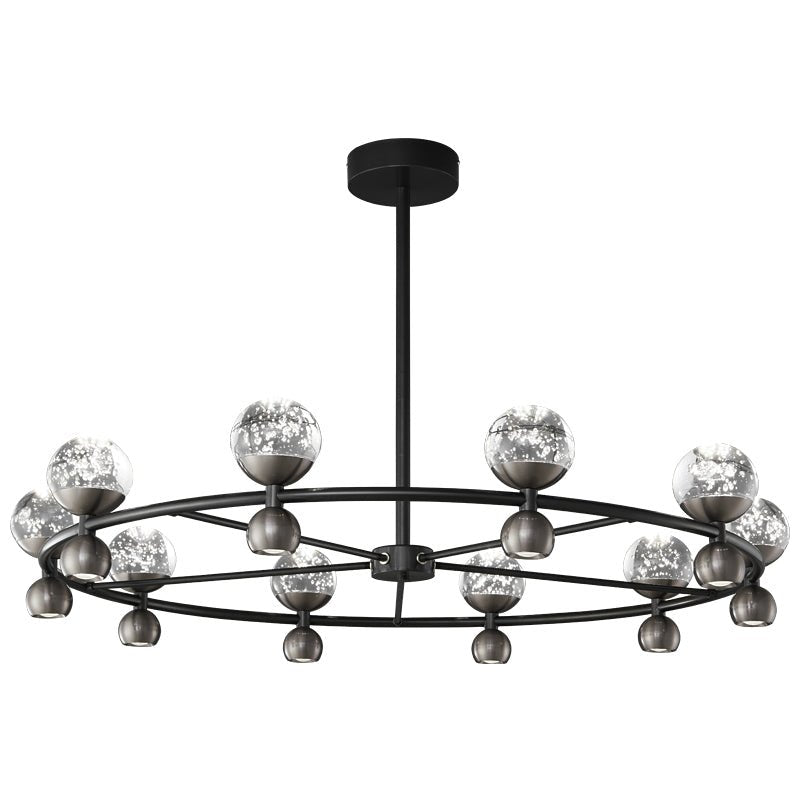 Crystal Nebula Chandelier - Elegant Lighting with Adjustable Brightnes