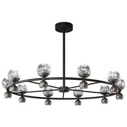 Crystal Nebula Chandelier - Elegant Lighting with Adjustable Brightnes