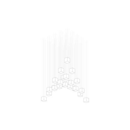 Customizable Crystal Pixels Chandelier with Adjustable Lighting & Mode