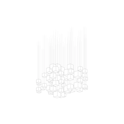 Customizable Crystal Pixels Chandelier with Adjustable Lighting & Mode