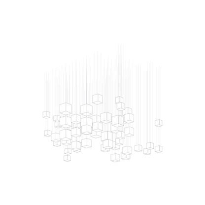 Customizable Crystal Pixels Chandelier with Adjustable Lighting & Mode