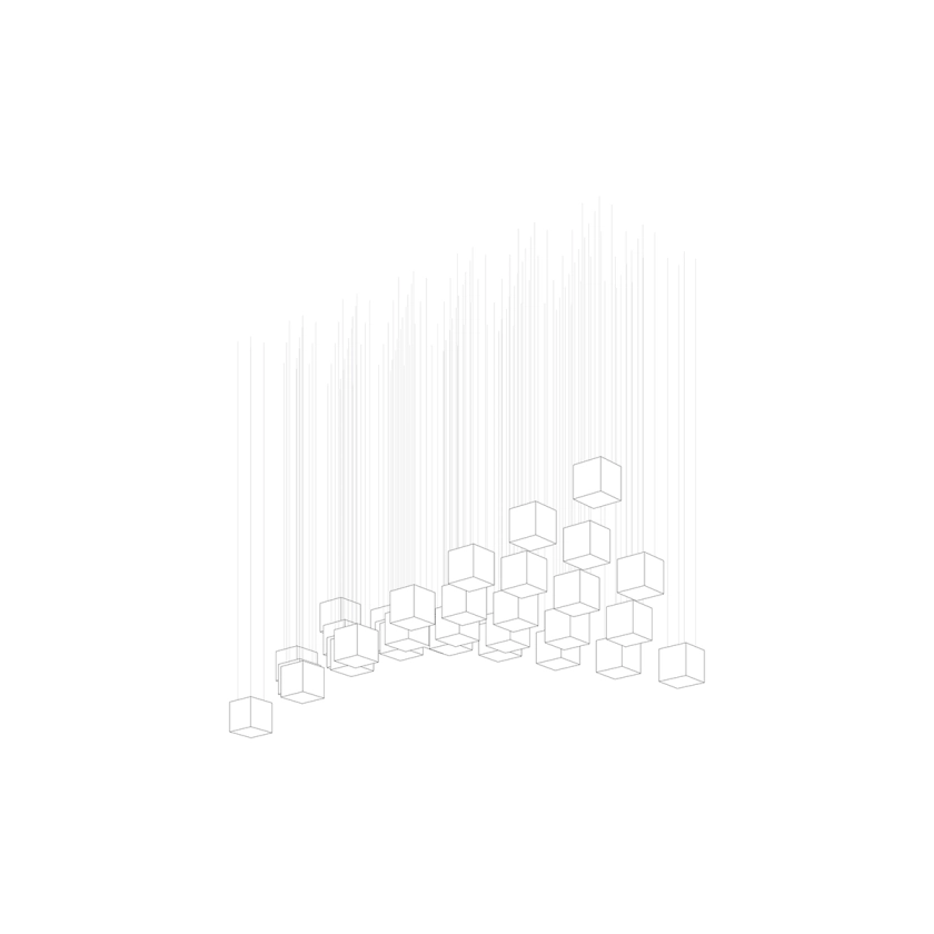 Customizable Crystal Pixels Chandelier with Adjustable Lighting & Mode
