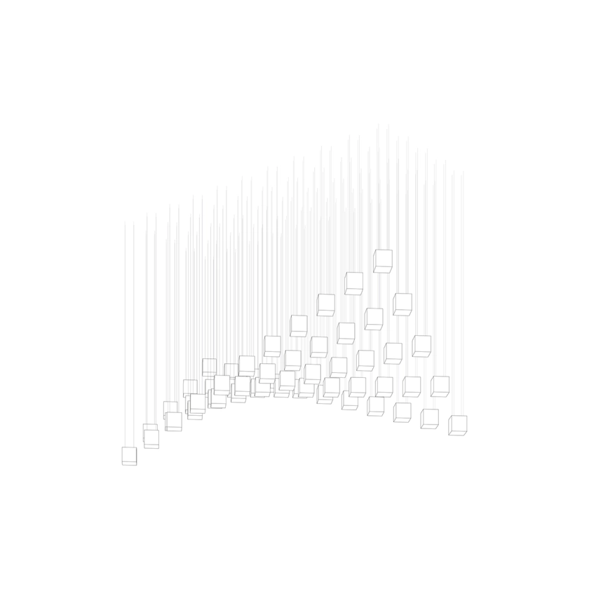 Customizable Crystal Pixels Chandelier with Adjustable Lighting & Mode