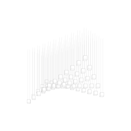 Customizable Crystal Pixels Chandelier with Adjustable Lighting & Mode