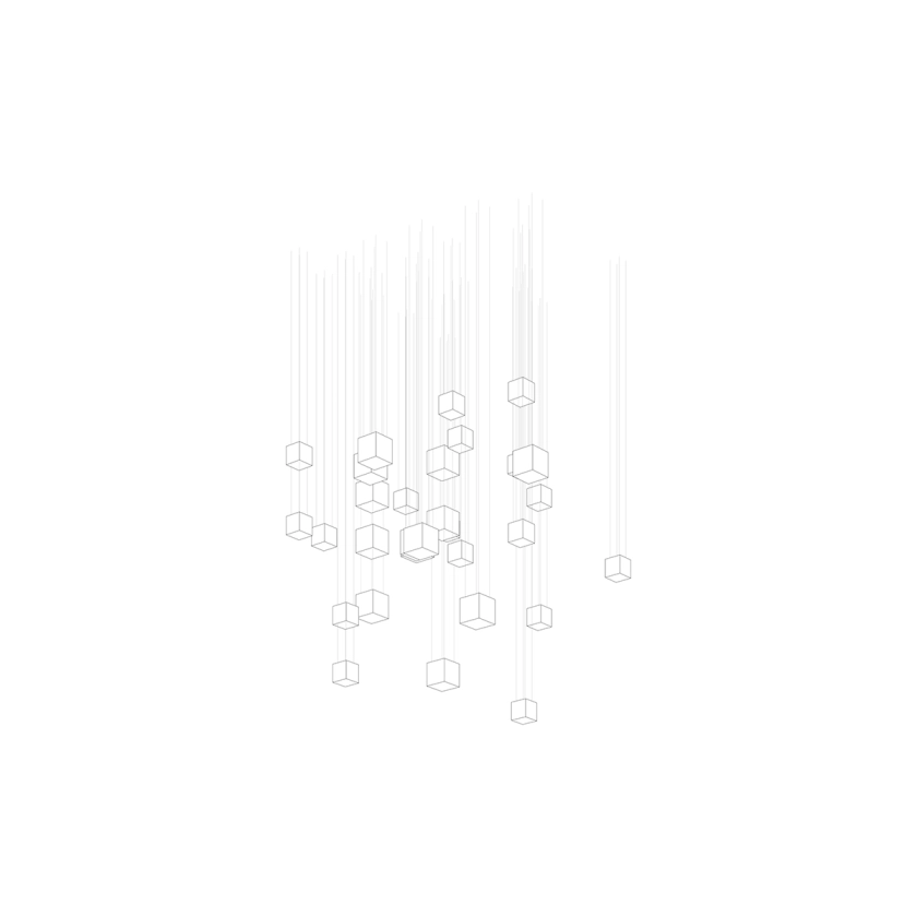 Customizable Crystal Pixels Chandelier with Adjustable Lighting & Mode