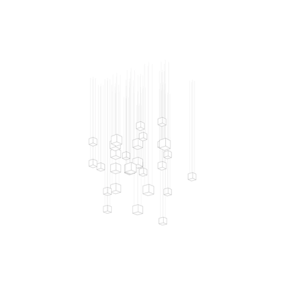 Customizable Crystal Pixels Chandelier with Adjustable Lighting & Mode