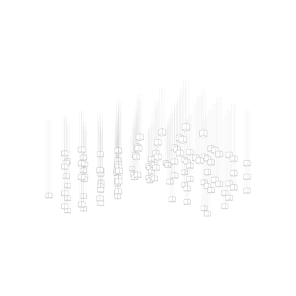 Customizable Crystal Pixels Chandelier with Adjustable Lighting & Mode
