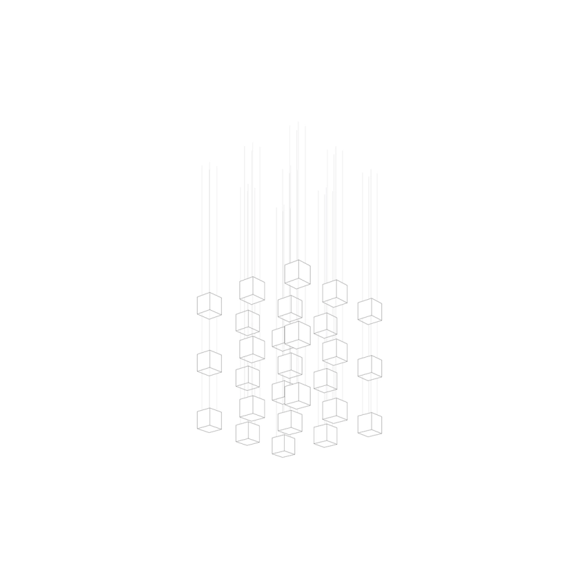 Customizable Crystal Pixels Chandelier with Adjustable Lighting & Mode