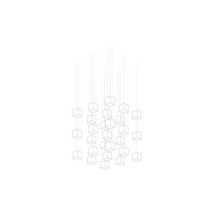 Customizable Crystal Pixels Chandelier with Adjustable Lighting & Mode