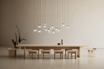 Customizable Crystal Pixels Chandelier with Adjustable Lighting & Mode