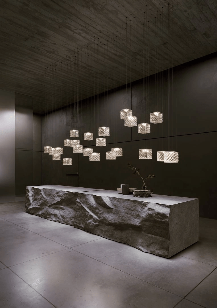 Customizable Crystal Pixels Chandelier with Adjustable Lighting & Mode