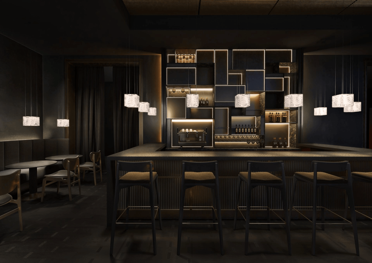 Customizable Crystal Pixels Chandelier with Adjustable Lighting & Mode