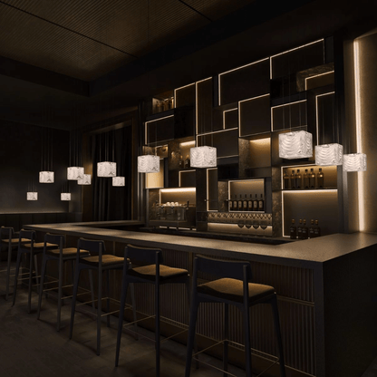 Customizable Crystal Pixels Chandelier with Adjustable Lighting & Mode