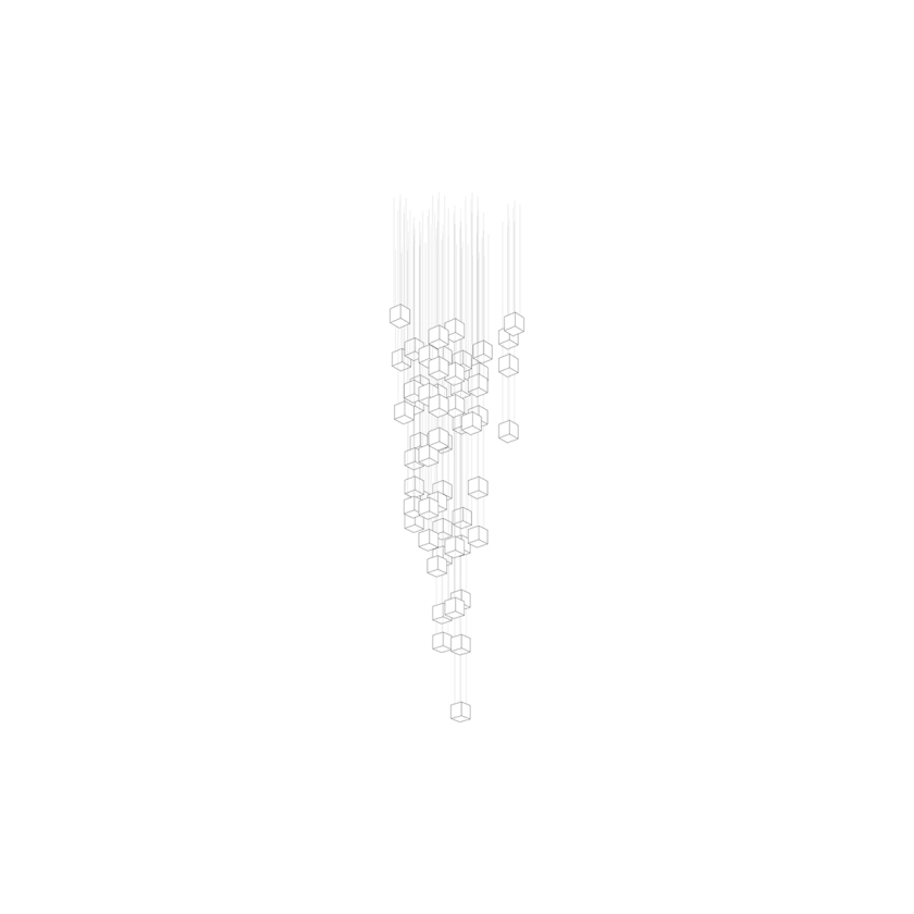 Customizable Crystal Pixels Chandelier with Adjustable Lighting & Mode