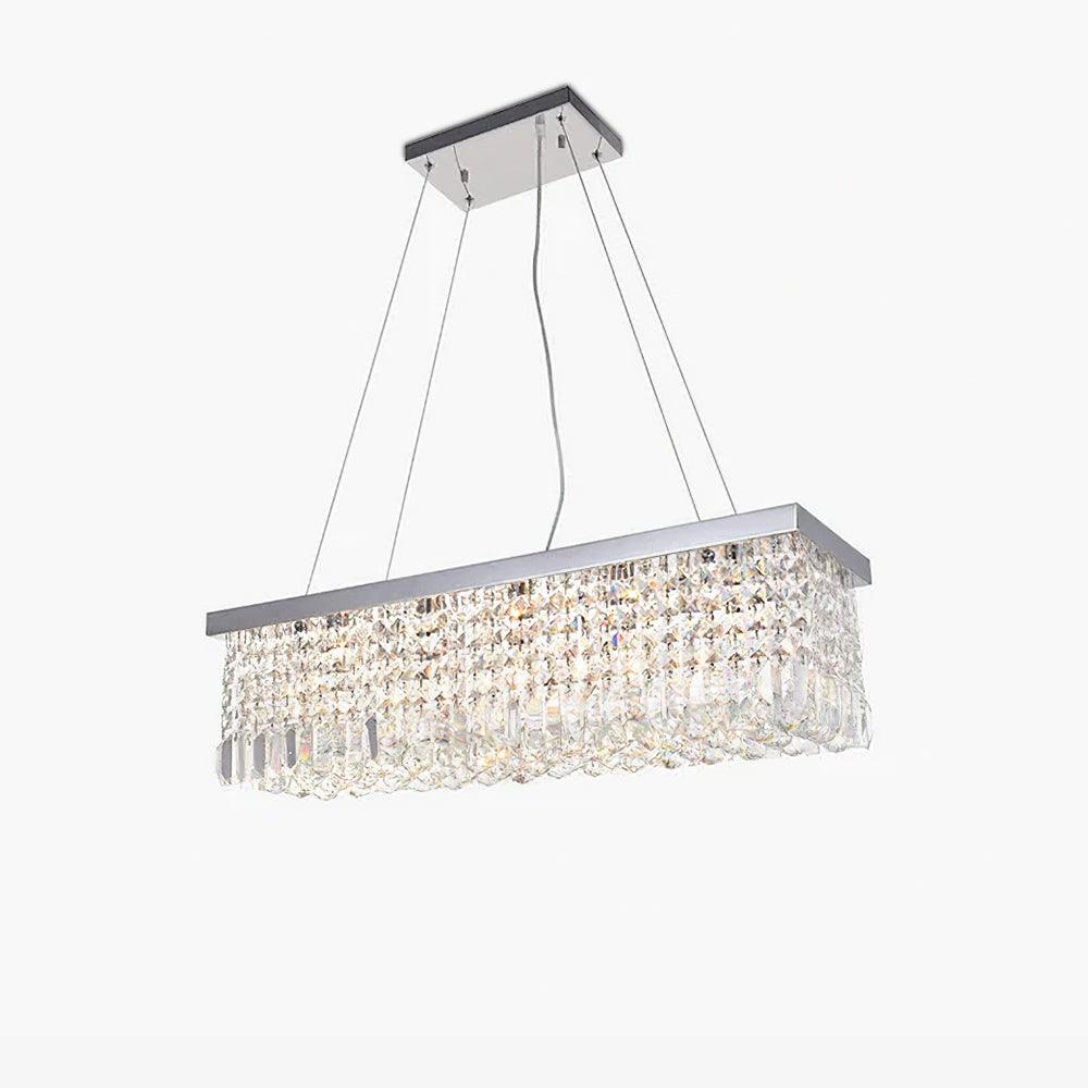 Elegant Crystal Raindrop Chandelier - Dimmable LED & Adjustable Height