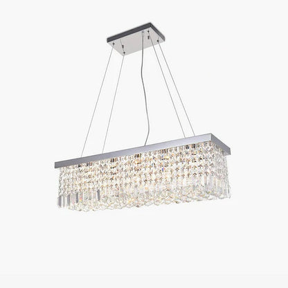 Elegant Crystal Raindrop Chandelier - Dimmable LED & Adjustable Height