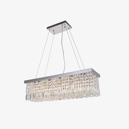 Elegant Crystal Raindrop Chandelier - Dimmable LED & Adjustable Height