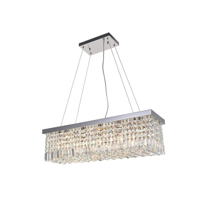 Elegant Crystal Raindrop Chandelier - Dimmable LED & Adjustable Height
