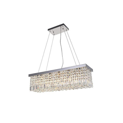 Elegant Crystal Raindrop Chandelier - Dimmable LED & Adjustable Height
