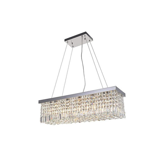Elegant Crystal Raindrop Chandelier - Dimmable LED & Adjustable Height